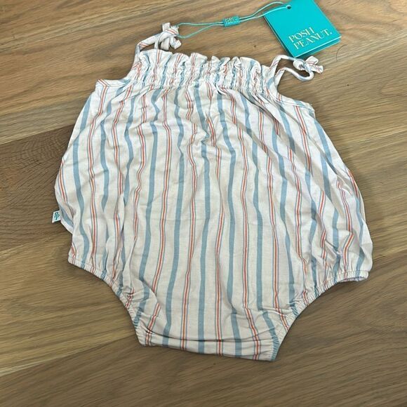 Posh peanut stripe bubble onesie 3-6M - Picture 2 of 4